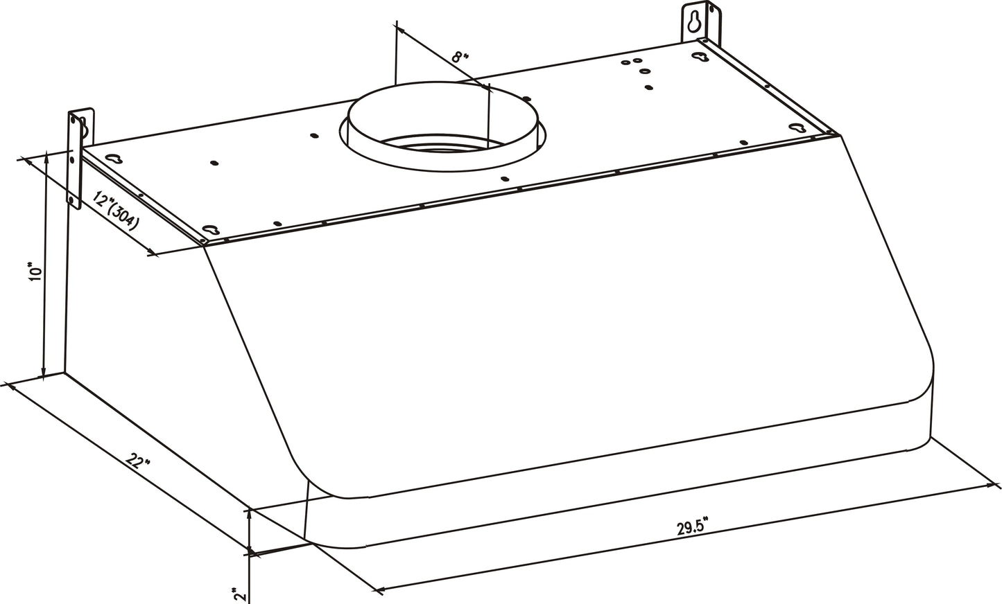 Empava 30RH01 30 in. Ducted 500 CFM Under Cabinet Range Hood