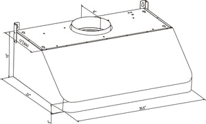 Empava 36RH02 36 in. Ducted 500 CFM Under Cabinet Range Hood