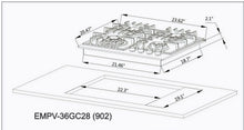 Load image into Gallery viewer, Empava 24GC28 24 in. Built-in Gas Cooktops
