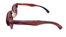 Load image into Gallery viewer, Ebony and ZebraWood Sunglasses, Tea Polarized Lenses
