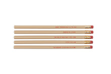 Load image into Gallery viewer, EXISTENTIAL CRISIS Pencil Set | 5 Cedar Pencils | Cream with Blood-Red
