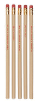 Load image into Gallery viewer, EXISTENTIAL CRISIS Pencil Set | 5 Cedar Pencils | Cream with Blood-Red
