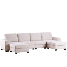 Load image into Gallery viewer, 3 Pieces U shaped Sofa with Removable Ottomans | Furniture
