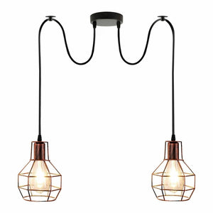 Retro Industrial 2 Way Indoor Ceiling Pendant Chandelier Hanging Light