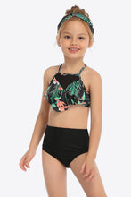 Load image into Gallery viewer, Botanical Print Ruffled Two-Piece Swim Set
