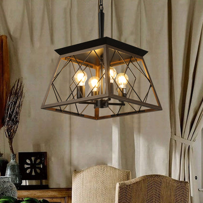 (Same as W1340111202/L1008) Farmhouse Chandelier 4-Light Vintage