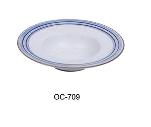 Yanco OC-709 Ocean 9" X 2"H DESSERT/ SOUP PLATE 9 OZ