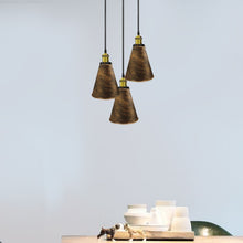 Load image into Gallery viewer, Retro Industrial 3- Head  Vintage Round Base Pendant Ceiling
