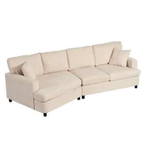 3 Seat Streamlined Sofa with Removable Back and Seat Cushions | Furniture