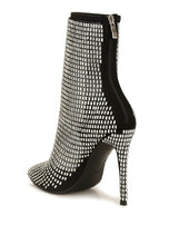 Load image into Gallery viewer, fortunate rhinestones embellished mesh boots
