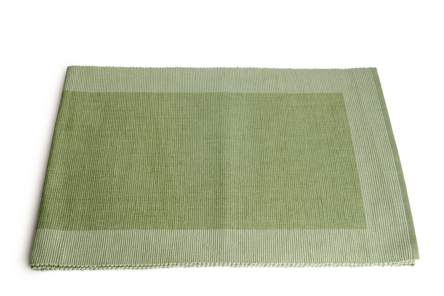 Luxury Table Runner Green - Organic Cotton & Handmade | Dining Room