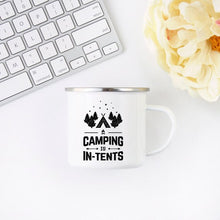 Load image into Gallery viewer, Camping Mug Enamel Mug Campfire Mug Camping is
