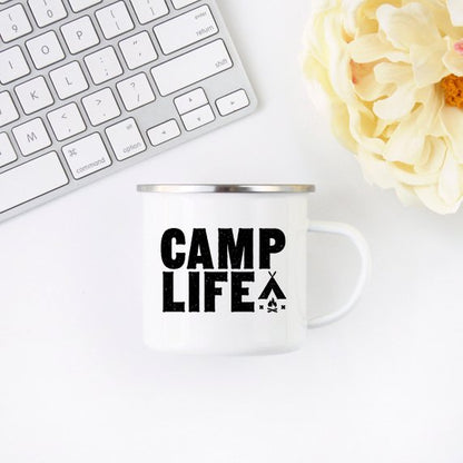 Camping Mug Enamel Mug Campfire Mug Camp Life Tin