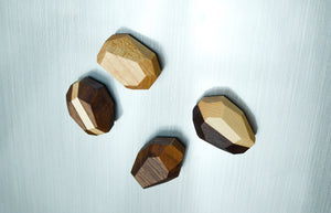 Geometric Wooden Magnets (Set of 4)