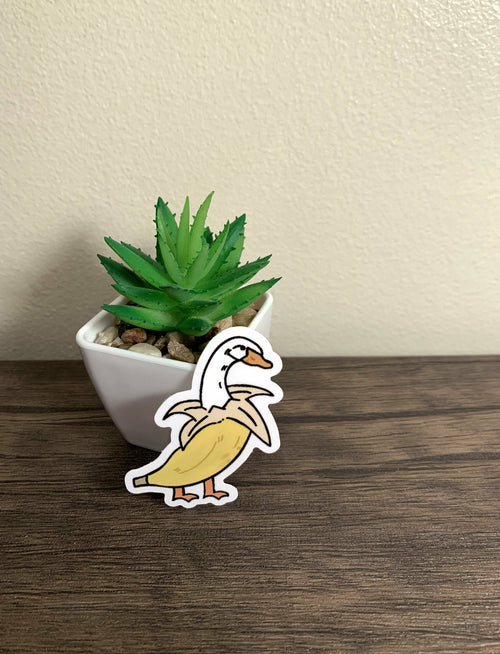 Banana Duck Sticker