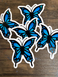 Blue Butterfly Sticker