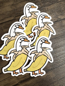 Banana Duck Sticker