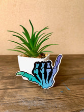 Load image into Gallery viewer, Blue Gradient Hang Loose Sticker
