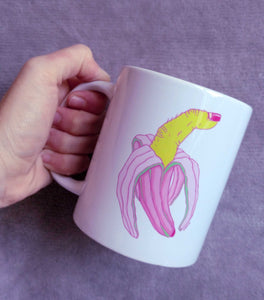 Ceramic Mug Finger Banana