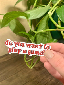 Do you want to play a game? Saw Sticker