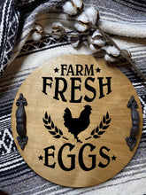 Load image into Gallery viewer, Farmhouse Tray, Rooster Decor, Farm Fresh Eggs, Rustic Farmhouse
