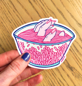 Finger Ramen Surreal Sticker