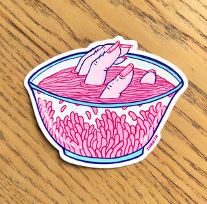 Finger Ramen Surreal Sticker