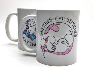 Ceramic Mug Snitches get Stitches