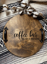 Load image into Gallery viewer, Coffee Bar Love is Brewing Serving Tray
