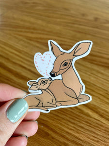 Deer and Fawn Sticker