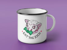 Load image into Gallery viewer, Enamel Mug Eat The Rich
