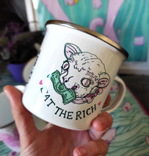 Load image into Gallery viewer, Enamel Mug Eat The Rich
