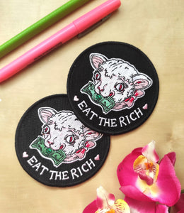 Eat the rich Embroidered Patch