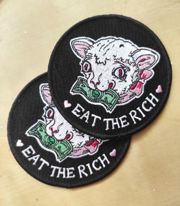 Eat the rich Embroidered Patch