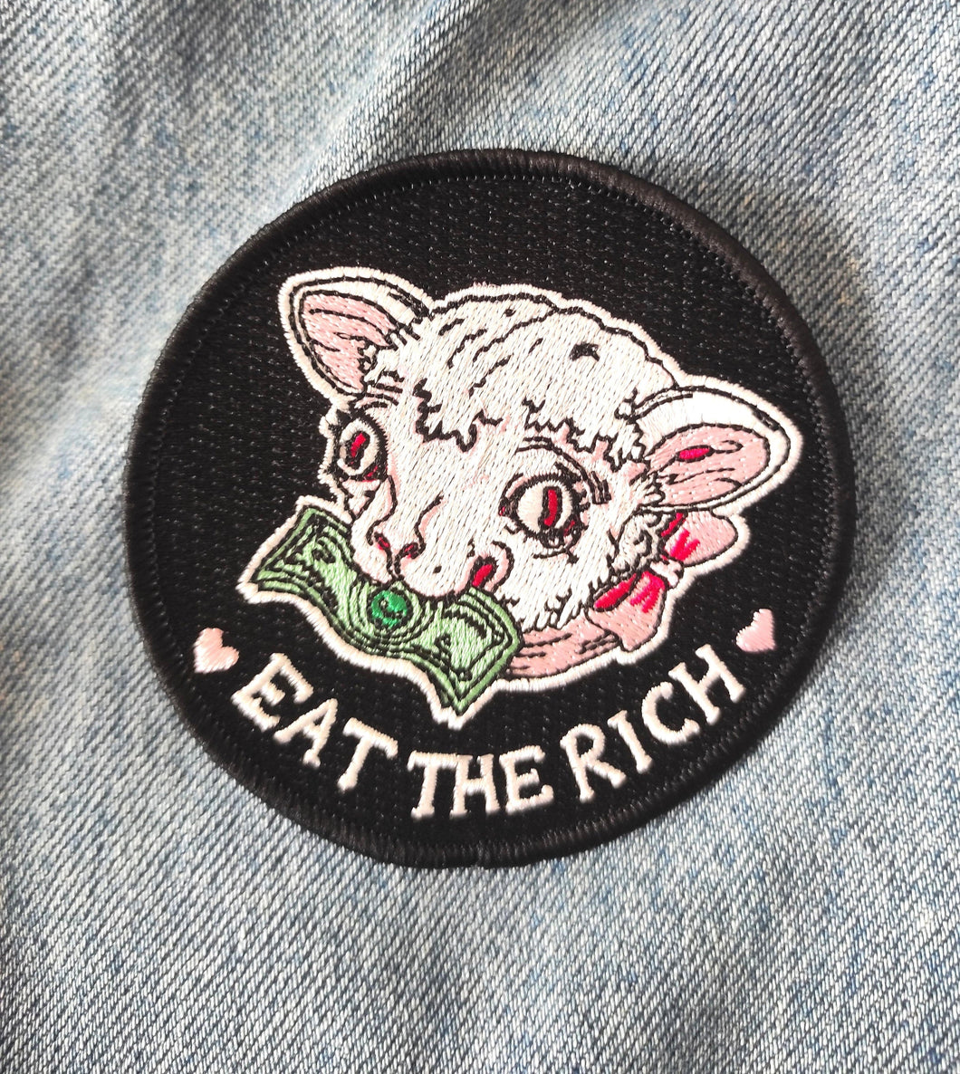 Eat the rich Embroidered Patch