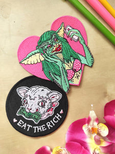 Eat the rich Embroidered Patch