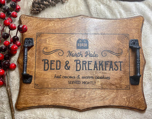 Christmas Serving Tray, Bed and Breakfast Tray, Farmhouse Christmas