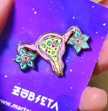 Load image into Gallery viewer, Cosmic uterus enamel pin
