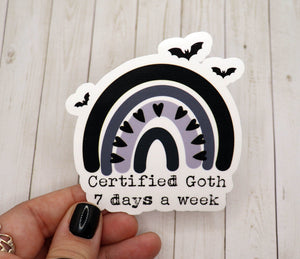 Certified Goth 7 Days a Week Vinyl Sticker