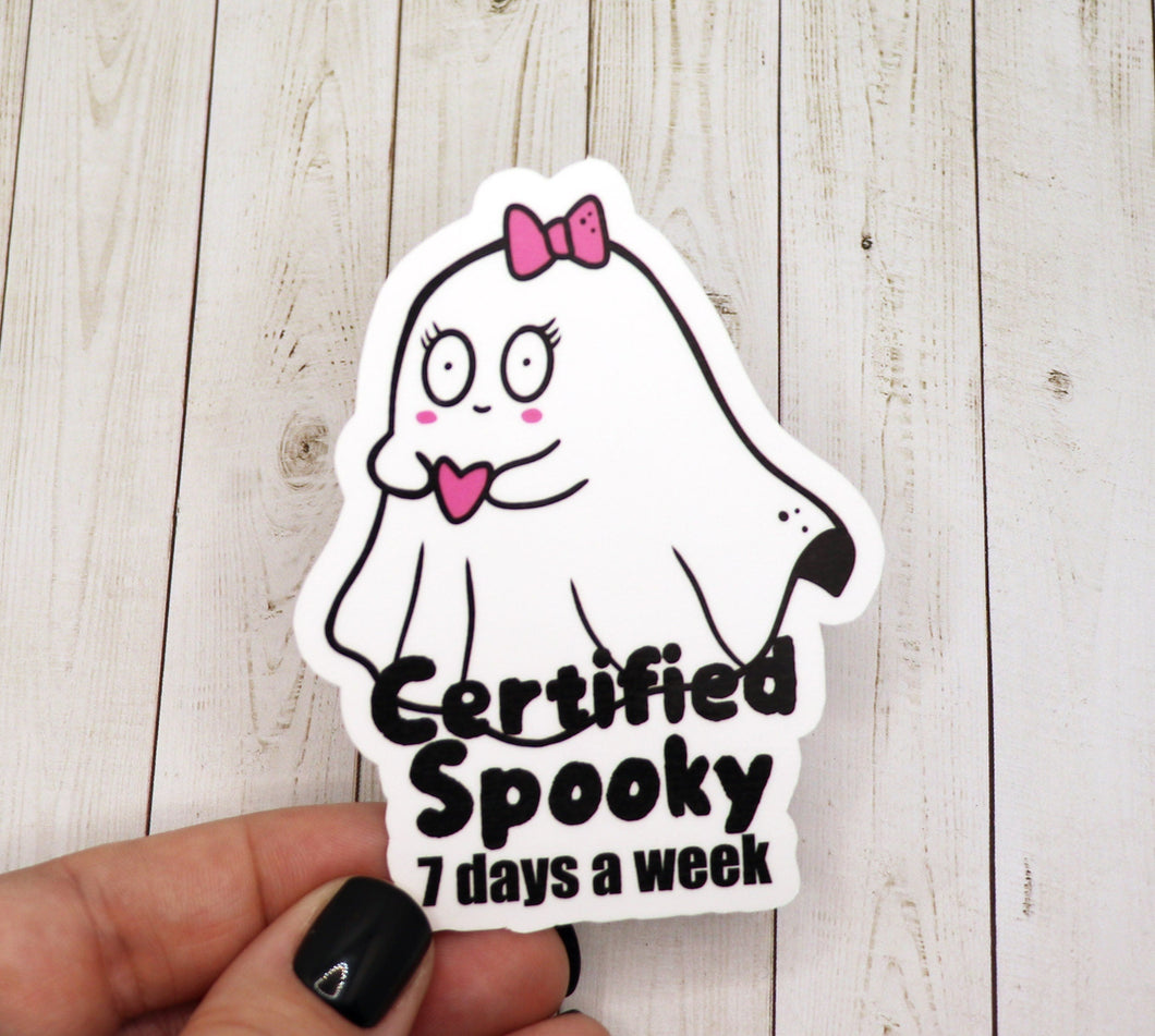 Certified Spooky 7 Days a Week Vinyl Sticker