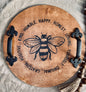 Bee Happy Wooden Serving Tray