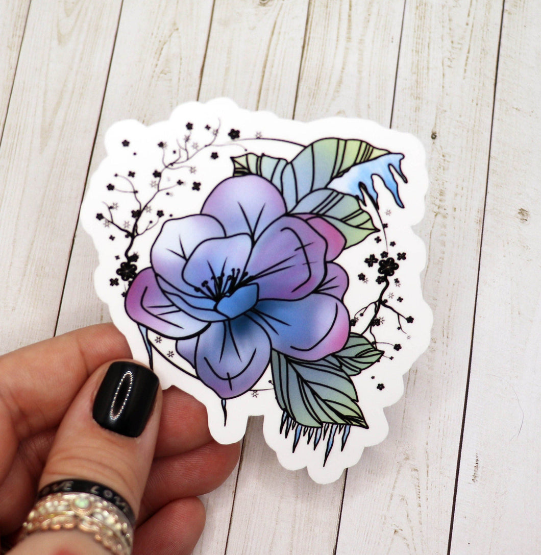 Frozen Flower Sticker