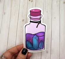 Load image into Gallery viewer, Blue Crystal Potion Bottle Sticker
