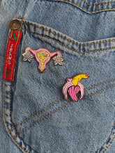 Load image into Gallery viewer, Cosmic uterus enamel pin
