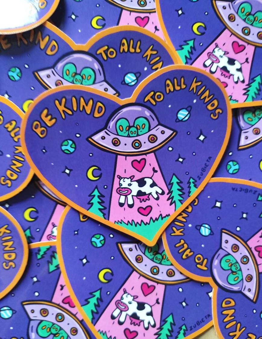 Be Kind To All Kinds Waterproof Sticker,