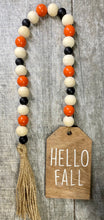 Load image into Gallery viewer, Fall Wood Bead Garland, Fall Tiered Tray Decor, Fall Bead Garland,
