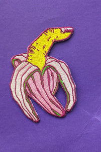 Finger Banana Embroidered Patch