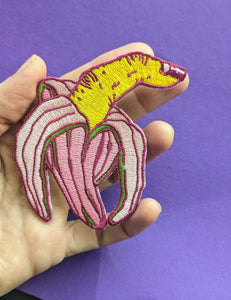 Finger Banana Embroidered Patch