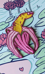 Finger Banana Embroidered Patch