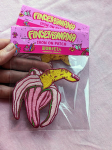 Finger Banana Embroidered Patch